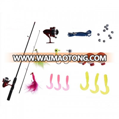 Fishing rod and fishing reel saltwater spinning with fishing lure set