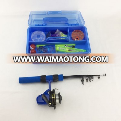 Fishing game toys Plastic fishing rod lure set tackle box case