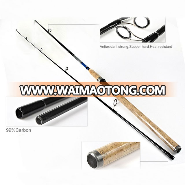 Spinning Rod Fast Action 2Pieces Fishing Pole Carbon Bass Casting Fish Rods